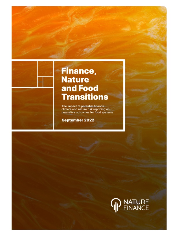 Finance, Nature and Food Transitions